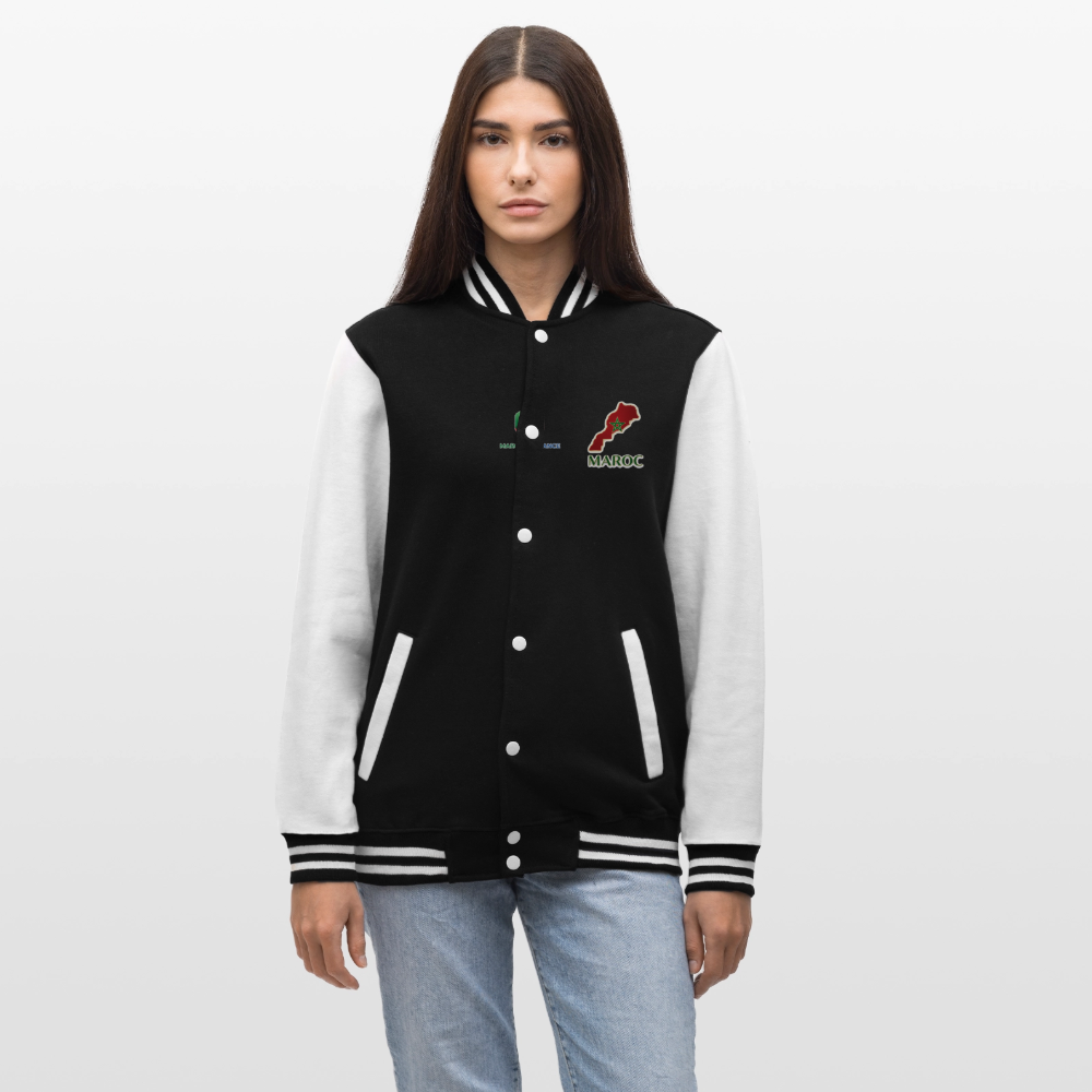 College Sweat Jacket - black/white