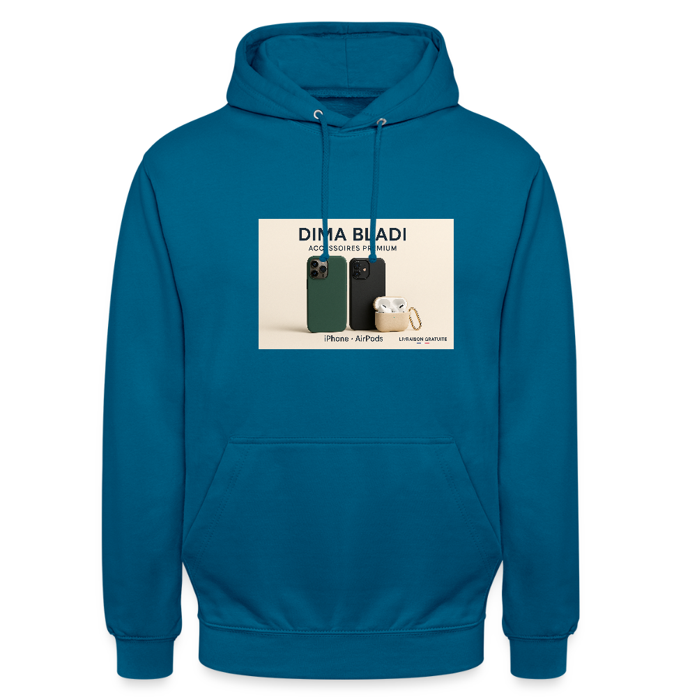 Sweat-shirt à capuche unisexe - deep sea blue