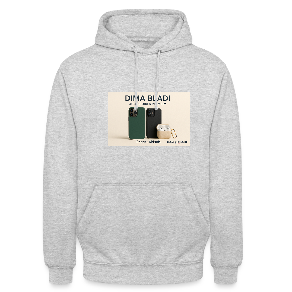 Sweat-shirt à capuche unisexe - light heather grey