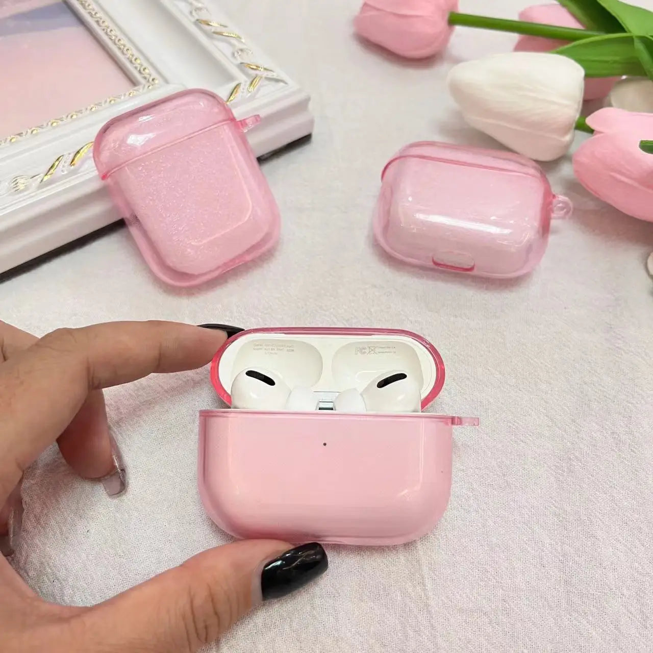 Étui Silicone AirPods avec Crochet - Protection Anti-chute