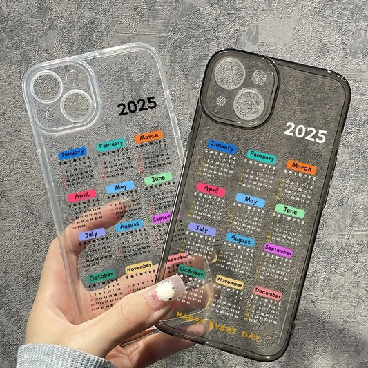 Coque iPhone Calendrier 2025 - Protection Anti-Choc Y2K DIXSG