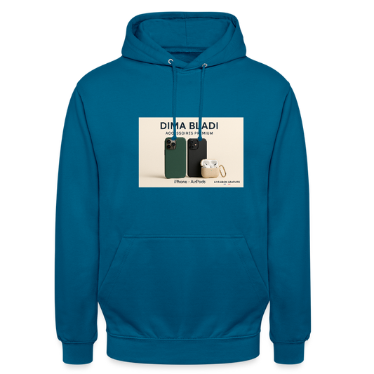 Sweat-shirt à capuche unisexe - deep sea blue 