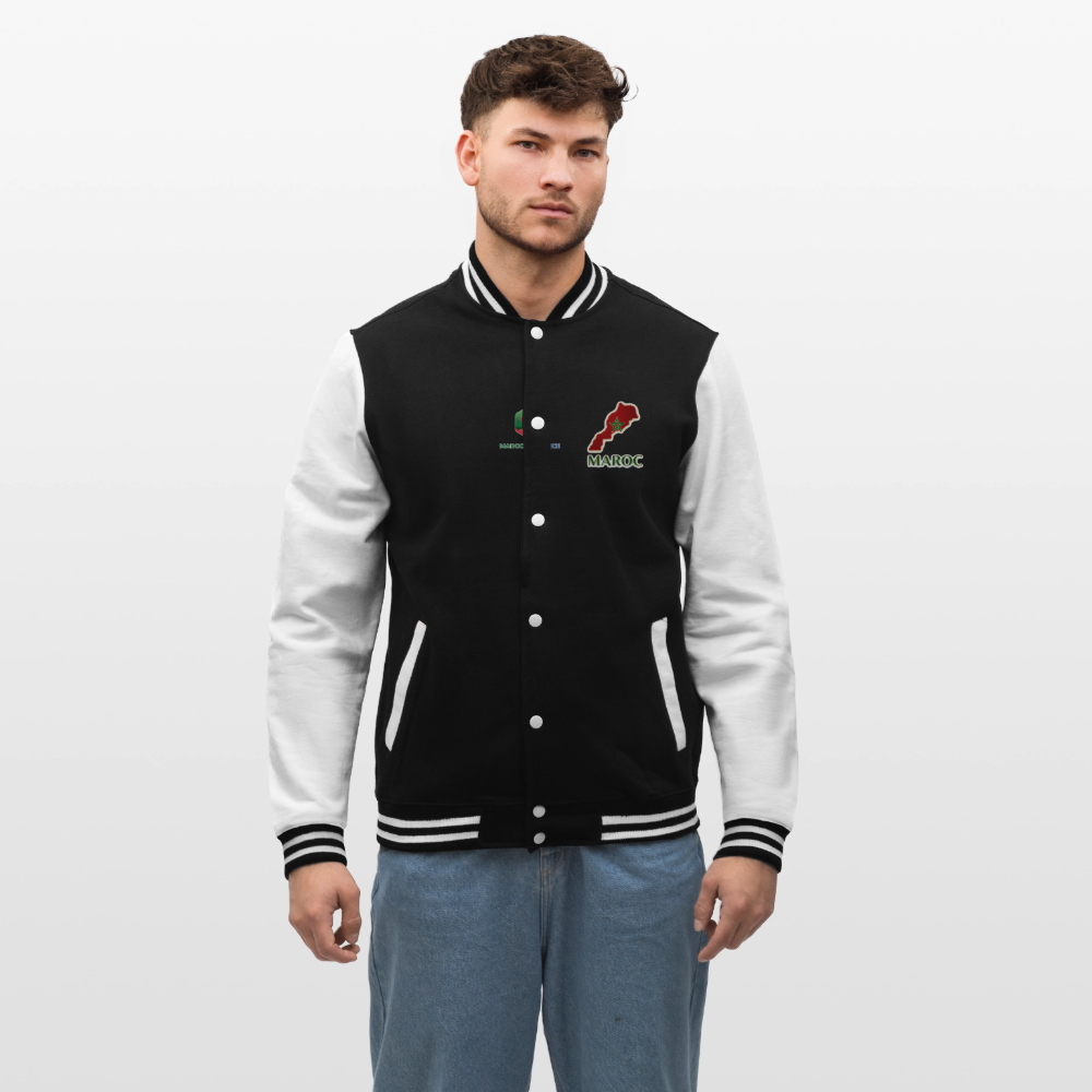 College Sweat Jacket - black/white