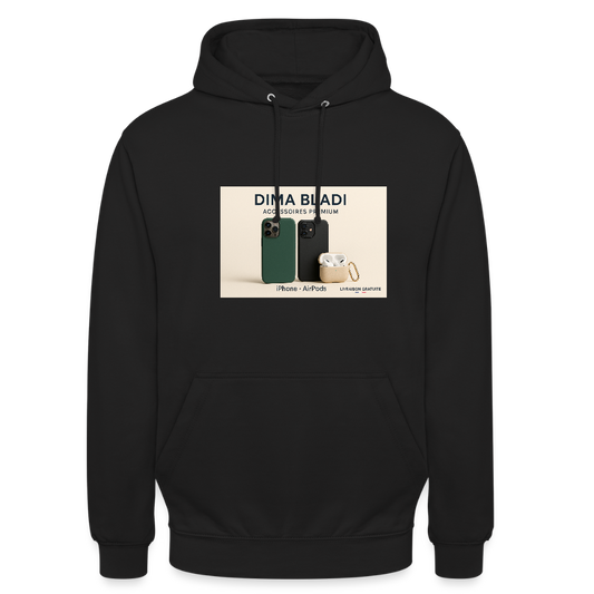 Sweat-shirt à capuche unisexe - black