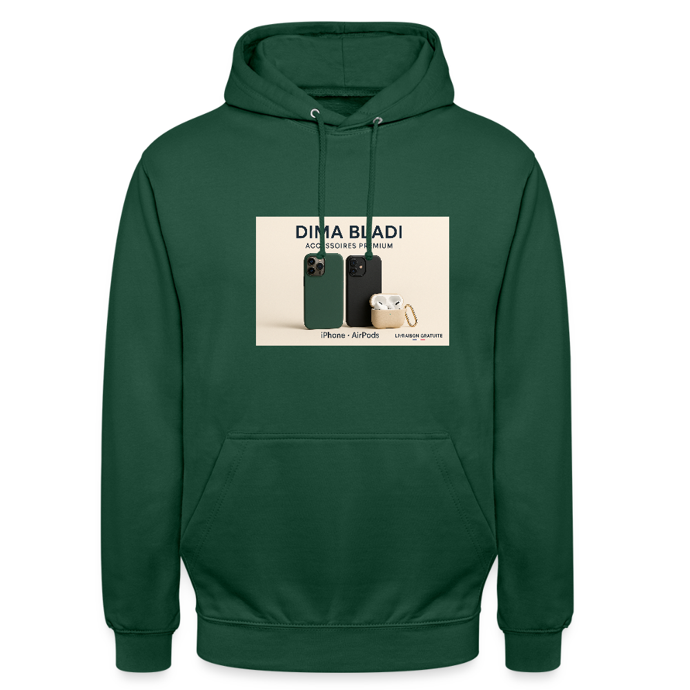 Sweat-shirt à capuche unisexe - bottle green