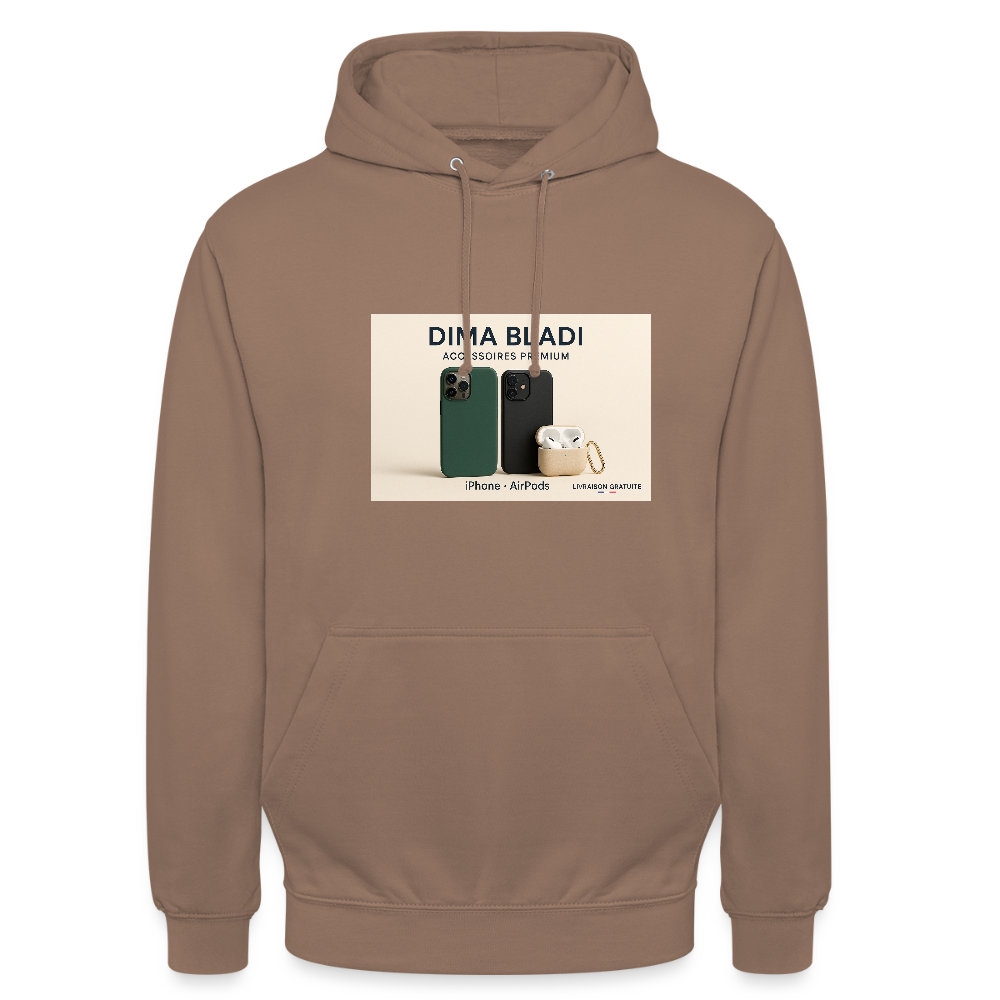 Sweat-shirt à capuche unisexe - mocha