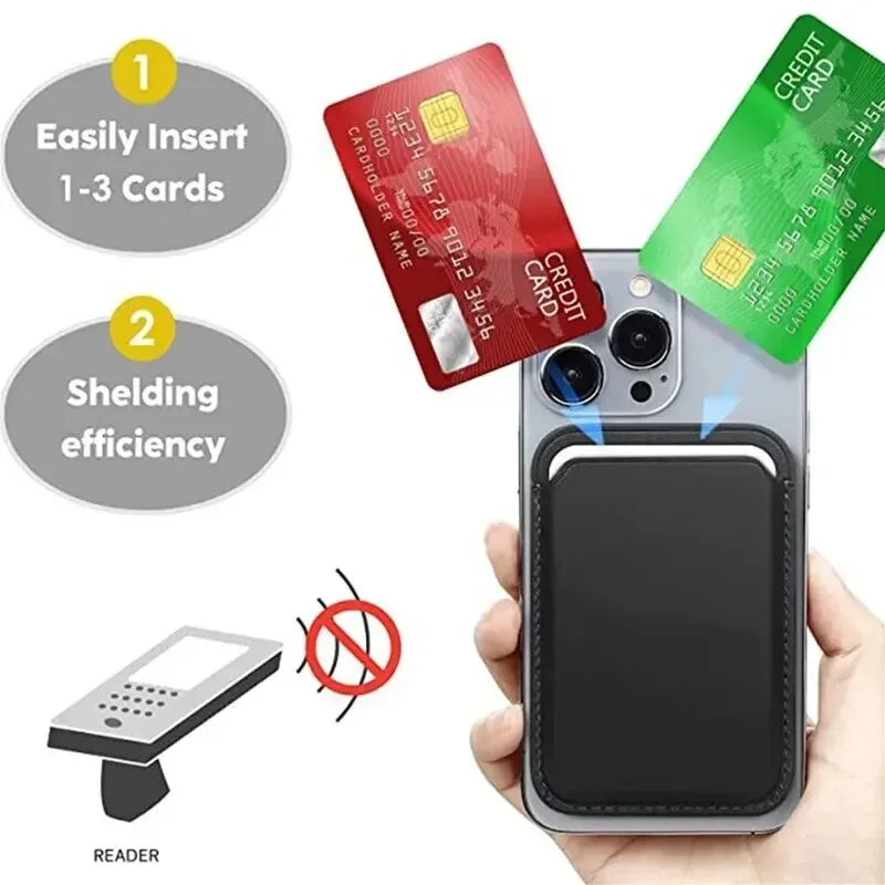 Étui Portefeuille Magnétique en Cuir pour iPhone 15/14/13/12 Pro Max - Porte-Cartes