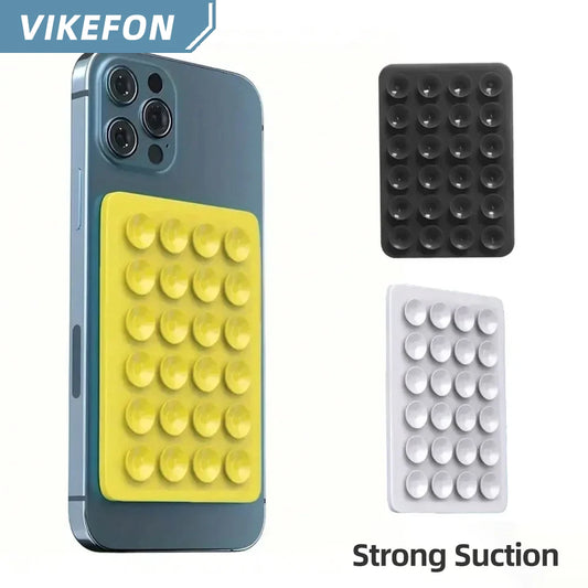 Silicone Suction Phone Case Mount Non Slip Suction Cup Phone Stand Mixed Color Silicone Phone Holder for Selfies and Videos